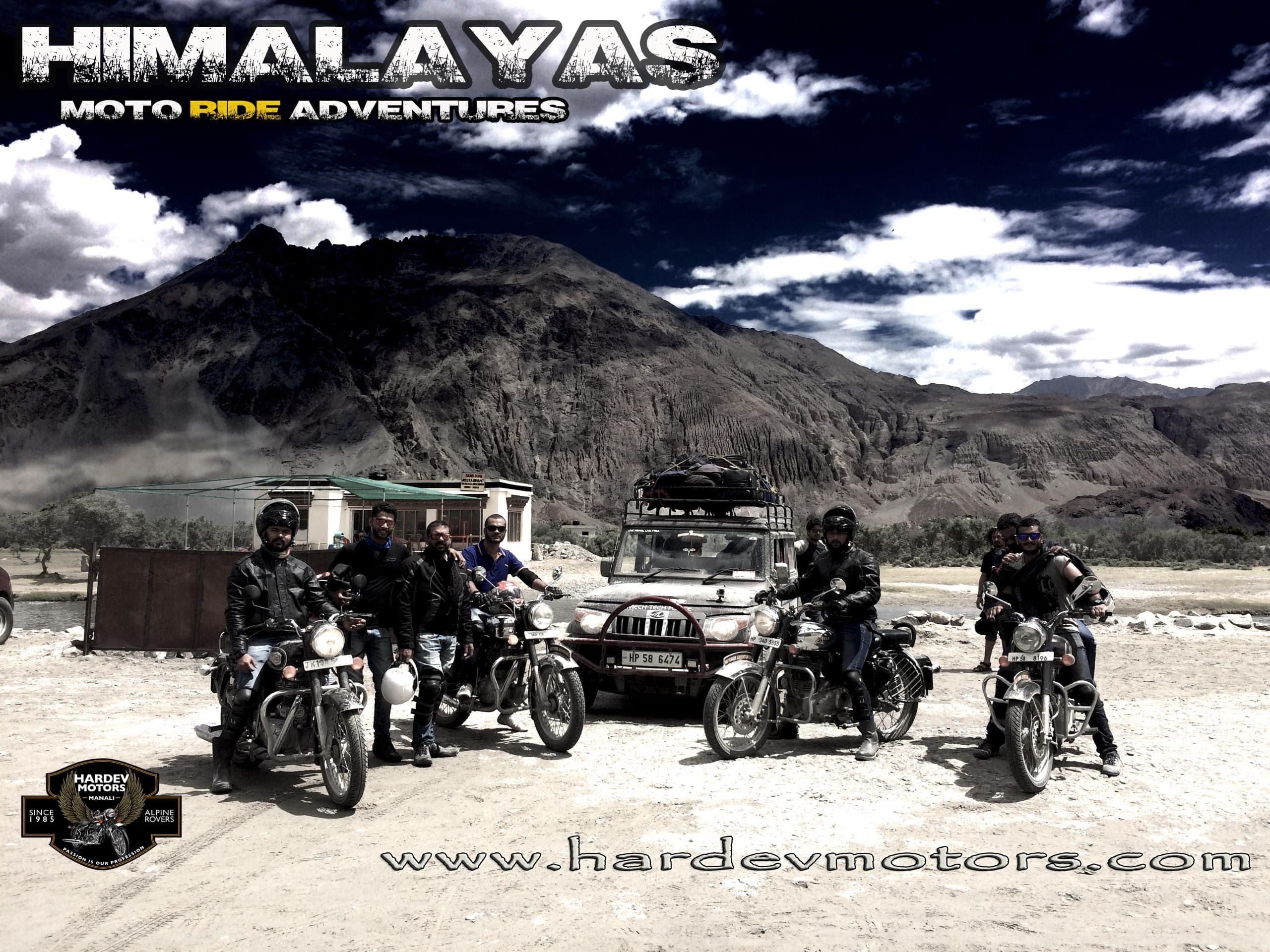 Royal Enfield motorcycle tour past historic forts and desert roads, India